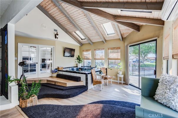Interior, Living room, Wooden Beams, Wood Texture Flooring