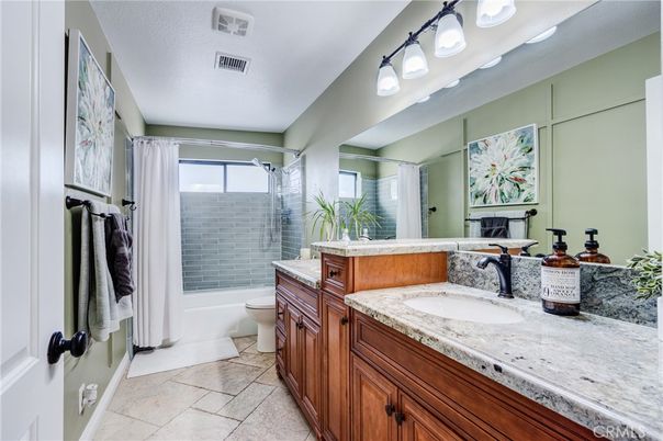 Bathroom, Dual Sink Vanities, Glass Shower, Interior