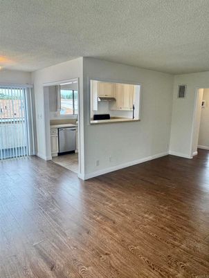 Empty room, Interior, Kitchen, Wood Texture Flooring