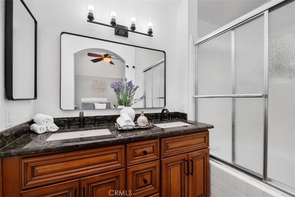 Bathroom, Dual Sink Vanities, Glass Shower, Interior