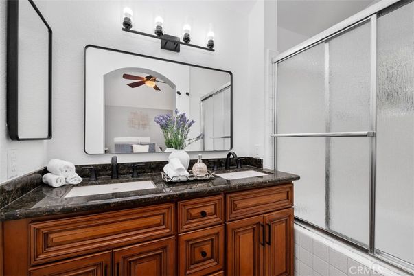 Bathroom, Dual Sink Vanities, Glass Shower, Interior