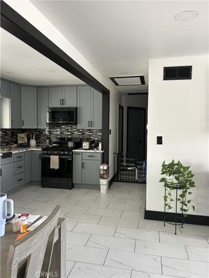 Interior, Kitchen, Marble, Recessed Lighting, Stainless Steel Appliances