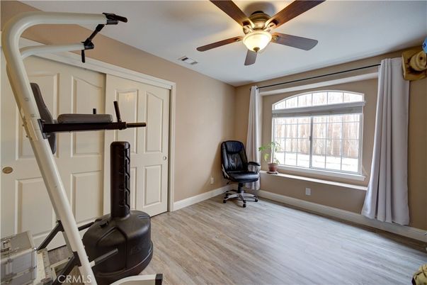 Fitness Equipment, Home Office, Interior, Wood Texture Flooring