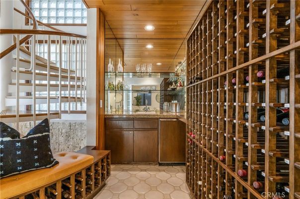 Interior, Recessed Lighting, Wine Storage, Wooden Ceilings
