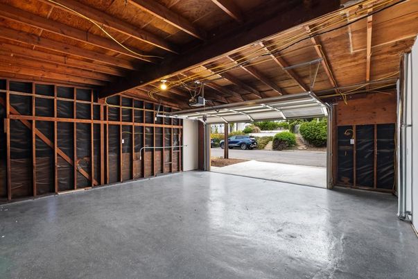 Garage, Interior, Wooden Beams, Wooden Ceilings, Wooden Walls