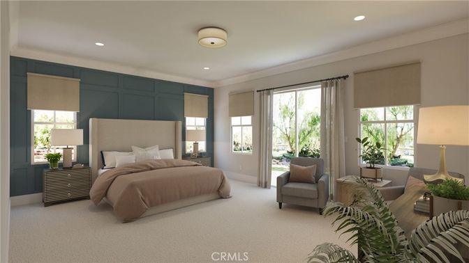 Bedroom, Interior, Recessed Lighting