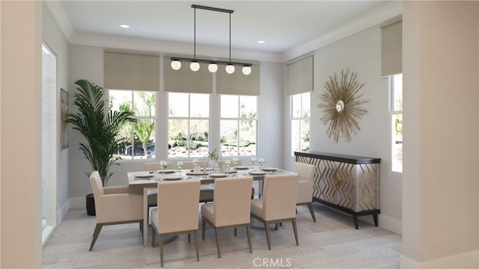 Dining room, Interior, Pendant Lights, Recessed Lighting