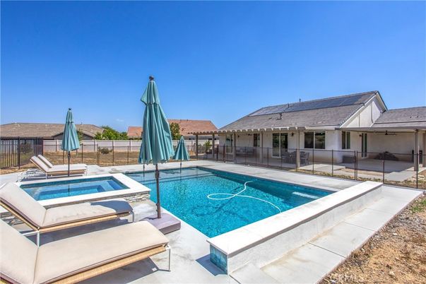 Exterior, Pool, Solar Panels