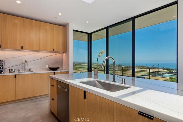 Interior, Kitchen, Recessed Lighting, Stainless Steel Appliances, Water