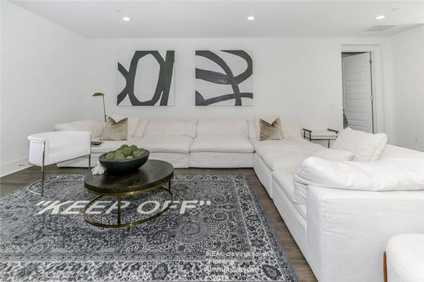 Bedroom, Interior, Living room, Recessed Lighting, Wood Texture Flooring