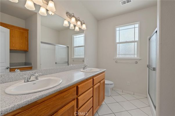 Bathroom, Dual Sink Vanities, Glass Shower, Interior