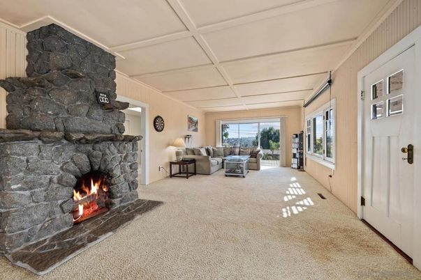 Fireplace, Interior, Living room, Stone Walls