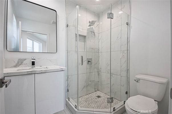 Bathroom, Glass Shower, Interior, Marble Walls
