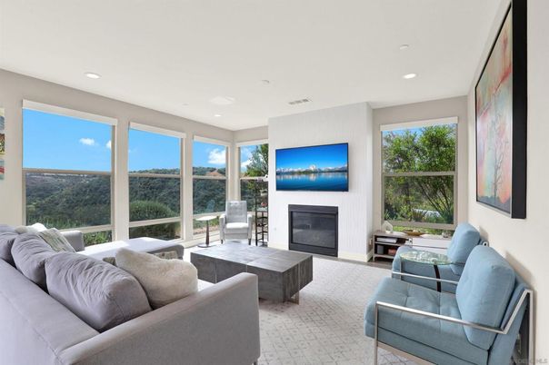 Fireplace, Interior, Living room, Recessed Lighting
