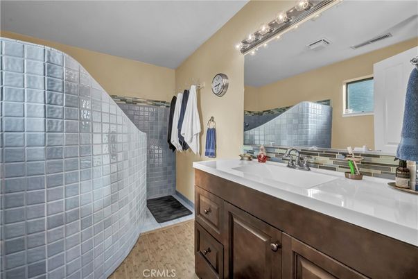 Bathroom, Dual Sink Vanities, Interior, Wood Texture Flooring