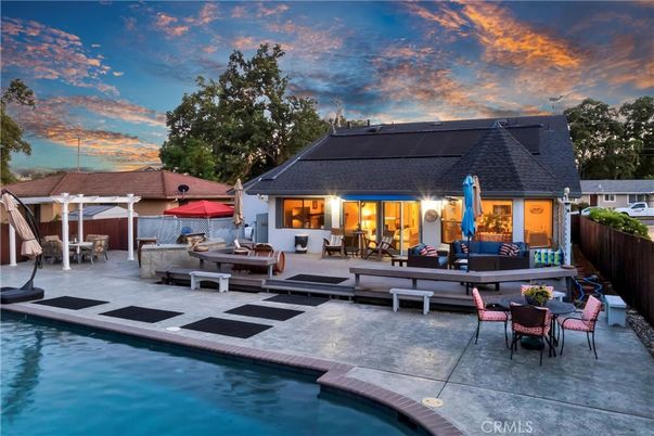 Exterior, Pool, Solar Panels