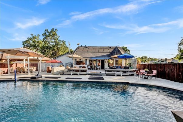 Exterior, Pool, Solar Panels