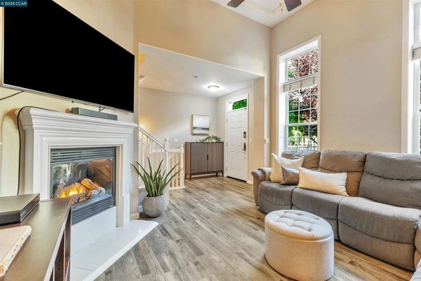 Fireplace, Interior, Living room, Wood Texture Flooring