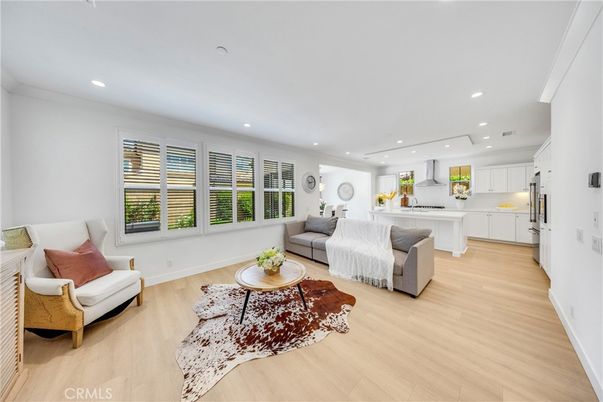 Interior, Kitchen, Living room, Recessed Lighting, Wood Texture Flooring