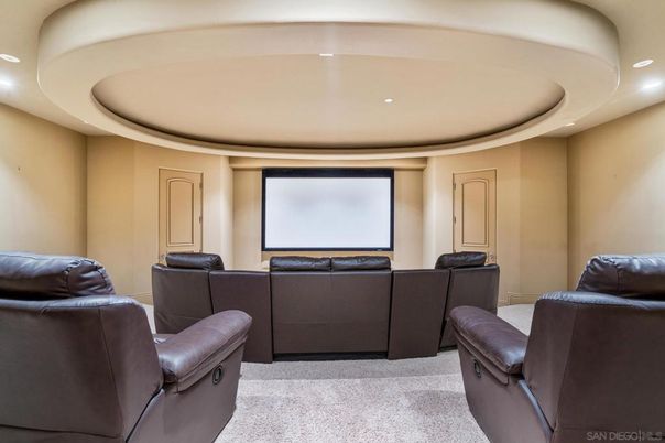 Interior, Projection Screen, Recessed Lighting, Theatre Room