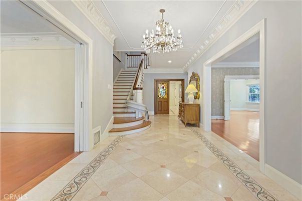 Chandelier, Interior, Recessed Lighting, Wood Texture Flooring