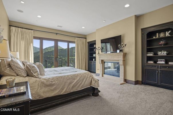 Bedroom, Fireplace, Interior, Recessed Lighting