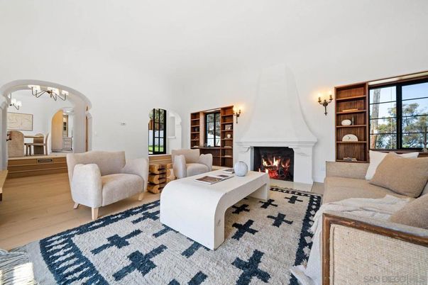 Chandelier, Fireplace, Interior, Living room, Wood Texture Flooring