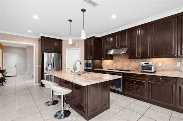 Interior, Kitchen, Pendant Lights, Recessed Lighting, Stainless Steel Appliances