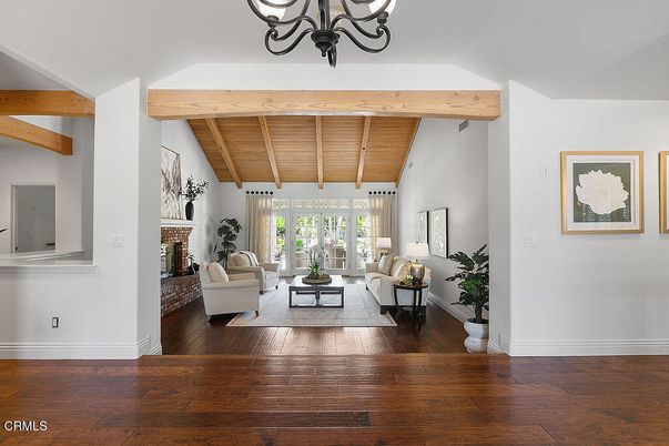Chandelier, Interior, Living room, Wooden Beams, Wooden Ceilings, Wood Texture Flooring