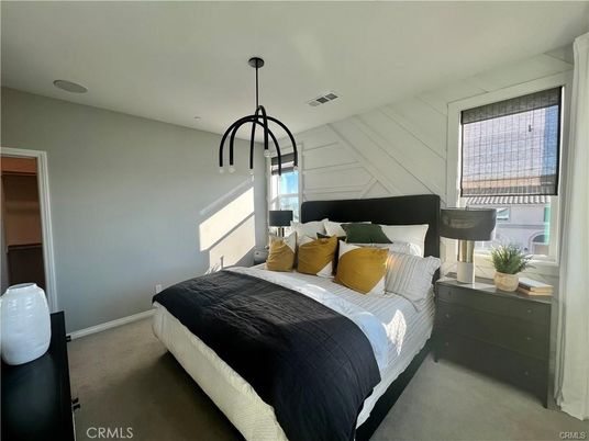 Bedroom, Interior, Pendant Lights