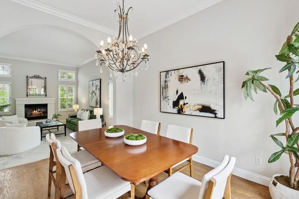 Chandelier, Dining room, Fireplace, Interior, Living room, Wood Texture Flooring