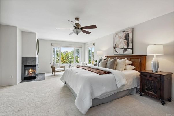 Bedroom, Fireplace, Interior