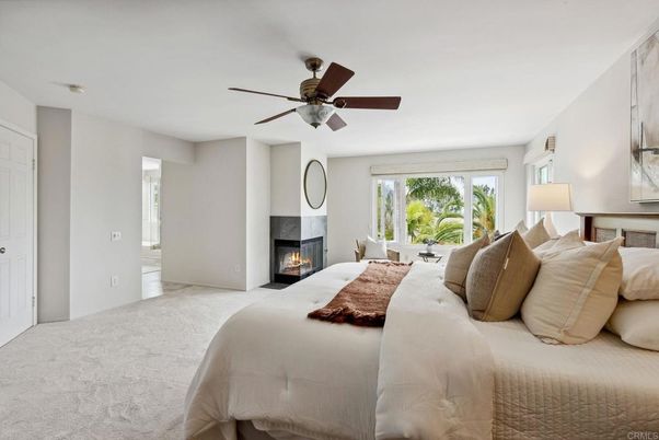 Bedroom, Fireplace, Interior