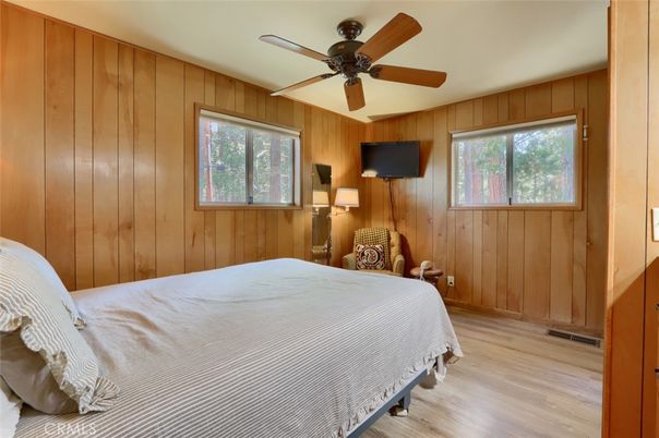 Bedroom, Interior, Wood Texture Flooring, Wooden Walls