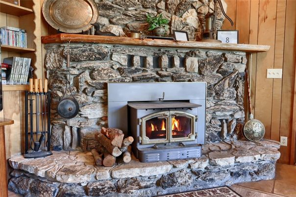 Fireplace, Interior, Wooden Walls