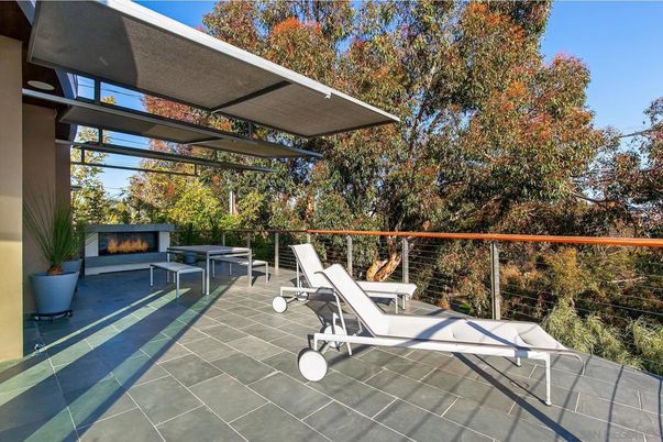 Backyard, Exterior, Fireplace