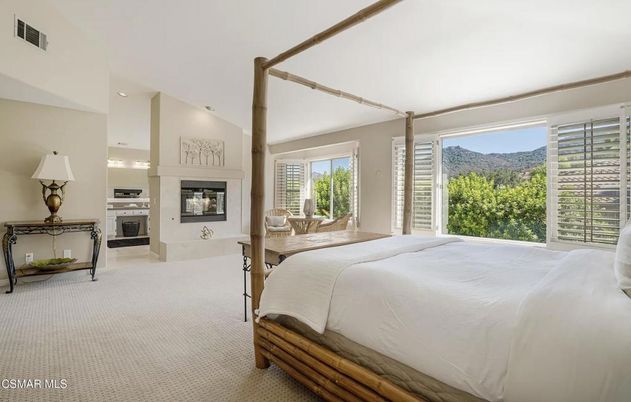 Bedroom, Fireplace, Interior, Recessed Lighting