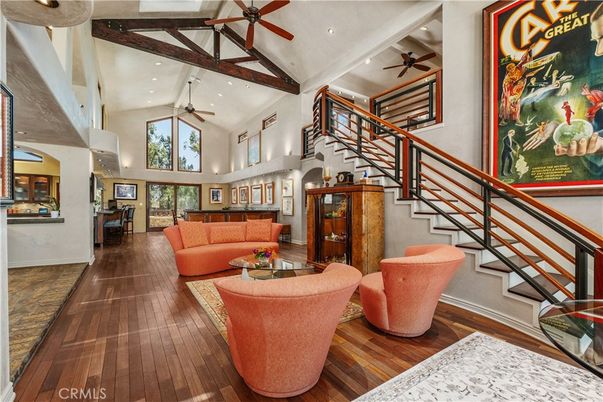 Interior, Living room, Recessed Lighting, Wooden Beams, Wood Texture Flooring