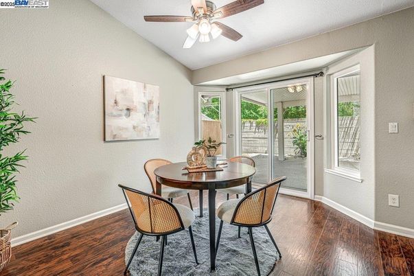 Dining room, Interior, Wood Texture Flooring