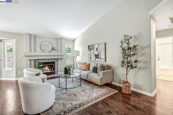 Fireplace, Interior, Living room, Wood Texture Flooring