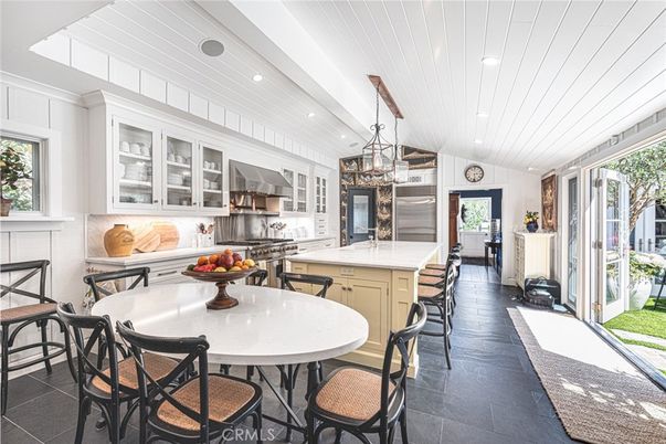 Interior, Kitchen, Pendant Lights, Recessed Lighting, Stainless Steel Appliances, Wooden Beams