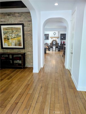 Interior, Recessed Lighting, Stone Walls, Wood Texture Flooring