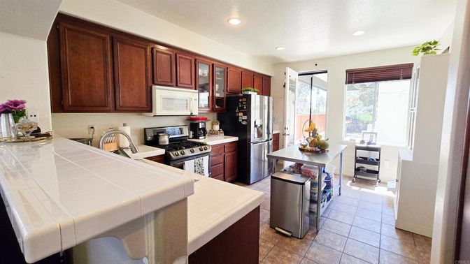 Interior, Kitchen, Recessed Lighting, Tile Countertops