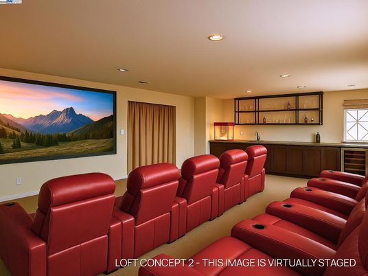 Home Theatre Room, Interior, Recessed Lighting, Theatre Room