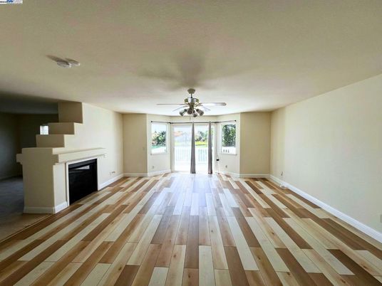 Empty room, Fireplace, Interior, Wood Texture Flooring
