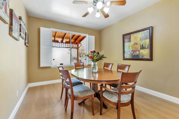 Dining room, Interior, Wood Texture Flooring