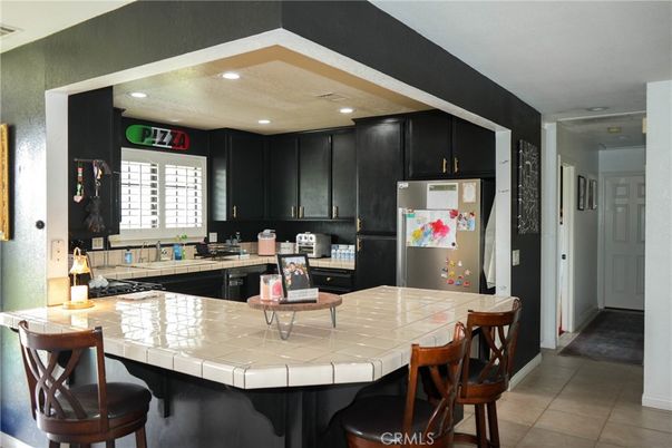 Interior, Kitchen, Recessed Lighting, Tile Countertops