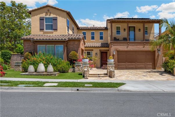 Attached, Exterior, Facade, Brick Facade, Mediterranean