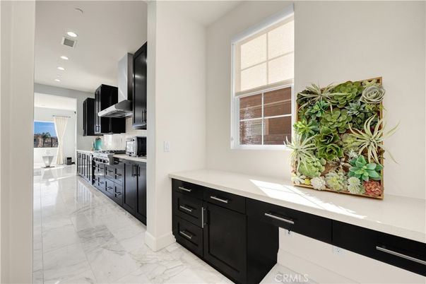 Interior, Kitchen, Marble, Recessed Lighting, Stainless Steel Appliances, Water