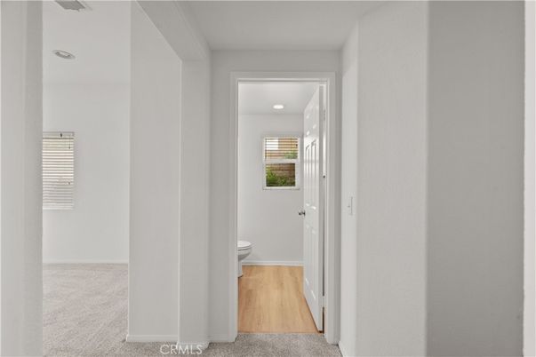 Bathroom, Interior, Recessed Lighting, Wood Texture Flooring